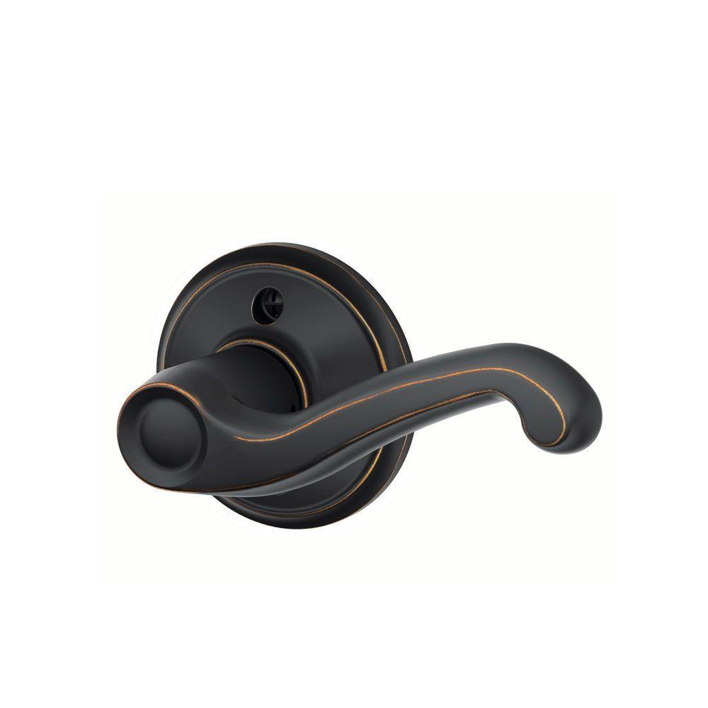 Flair Bright Brass Right Handed Dummy Door Lever - Super Arbor