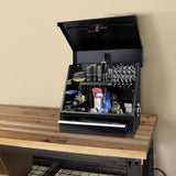 18 in. 1-Drawer Black Steel Portable Shop Tool Box with Cylinder Lock - Super Arbor