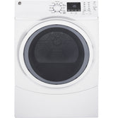 GE 7.5-cu ft Reversible Side Swing Door Stackable Gas Dryer, White, ENERGY STAR (GFD45GSSMWW)