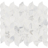 MSI Calacatta Blanco 12 in. x 13 in. x 10mm Polished Marble Mesh-Mounted Mosaic Tile (10.80 sq. ft./case)