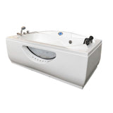 Paris with heater 67 in. L  Acrylic Right Drain Corner Alcove Whirlpool Bathtub in White - Super Arbor