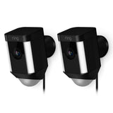 Spotlight Cam Wired Outdoor Rectangle Security Camera, White (3-Pack) - Super Arbor