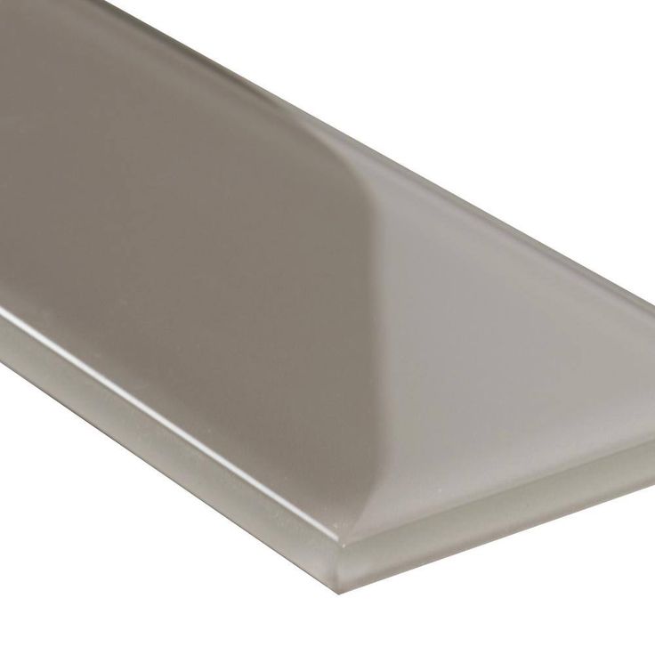 MSI Pebble 3 in. x 9 in. x 8mm Glossy Glass Gray Subway Tile (3.8 sq. ft. /case)