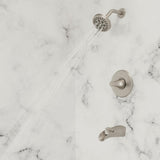 Jaida Single-Handle 4-Spray Tub and Shower Faucet w/ Restore Technology in Spot Defense Brushed Nickel (Valve Included) - Super Arbor