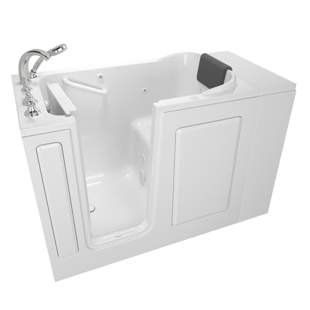 Gelcoat Premium Series 48 in. x 28 in. Right Hand Walk-In Whirlpool Bathtub in White - Super Arbor