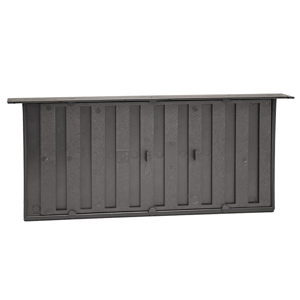 16 in. x 8 in. Plastic Resin Slider Foundation Vent in Black - Super Arbor
