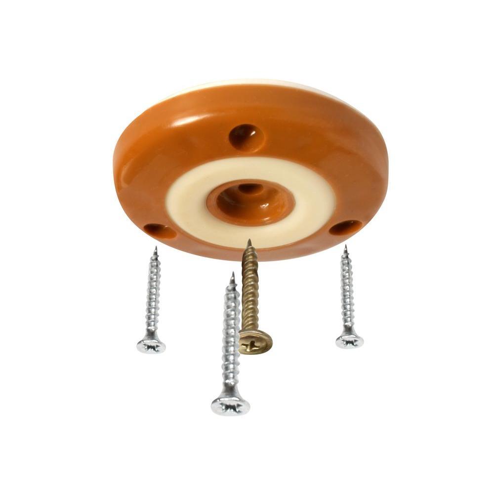 2 in. Round Caramel Brown Furniture Feet Floor Protectors with Non Slip Rubber Grip (Set of 4 ) - Super Arbor