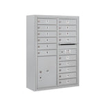 3800 Horizontal Series 15-Compartment with 1-Parcel Locker Surface Mount Mailbox - Super Arbor
