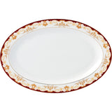57-Piece Patterned Red Bone China Dinnerware Set (Service for 8)