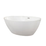 Jolie 69 in. Acrylic Flatbottom Non-Whirlpool Soaking Bathtub in White - Super Arbor