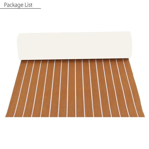 12 Colors 94''x35'' / 91''x35'' Marine Yacht Boat & RV Flooring Sheet Teak EVA Foam Synthetic Self-Adhesive Non-slip Mat 6mm Thicknes
