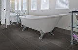 Style Selections Galvano Charcoal Porcelain Granite Bullnose Tile (3-in x 12-in)