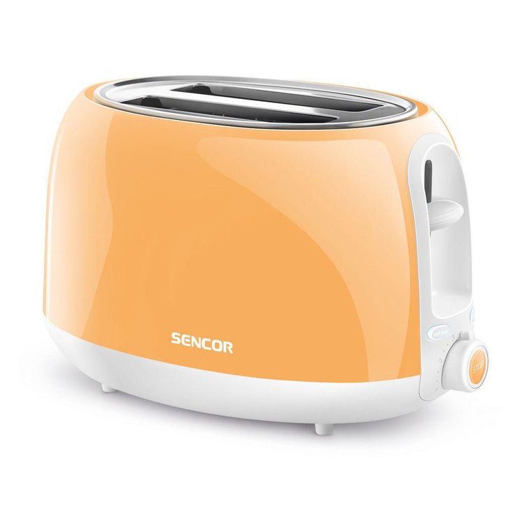 2-Slice Peach Orange Long Slot Toaster