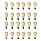 Feit Electric 60-Watt ST19 Dimmable Incandescent Amber Glass Vintage Edison Light Bulb with Cage Filament Soft White (24-Pack)