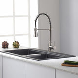 Kraus Premier Kitchen Faucet Stainless Steel 1-Handle Deck-Mount Pre-rinse Handle Kitchen Faucet
