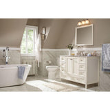 Colton 63 in. Center Drain Freestanding Bathtub in Glossy White - Super Arbor