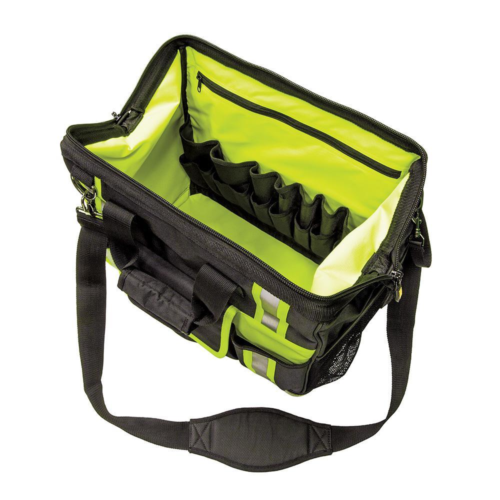 Tool Bag, Tradesman Pro‚Ñ¢ High-Visibility Tool Bag, 42 Pockets, 16-Inch - Super Arbor
