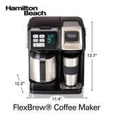 Flex Brew 2-Way 10-Cup Black Drip Coffee Maker with Thermal Carafe