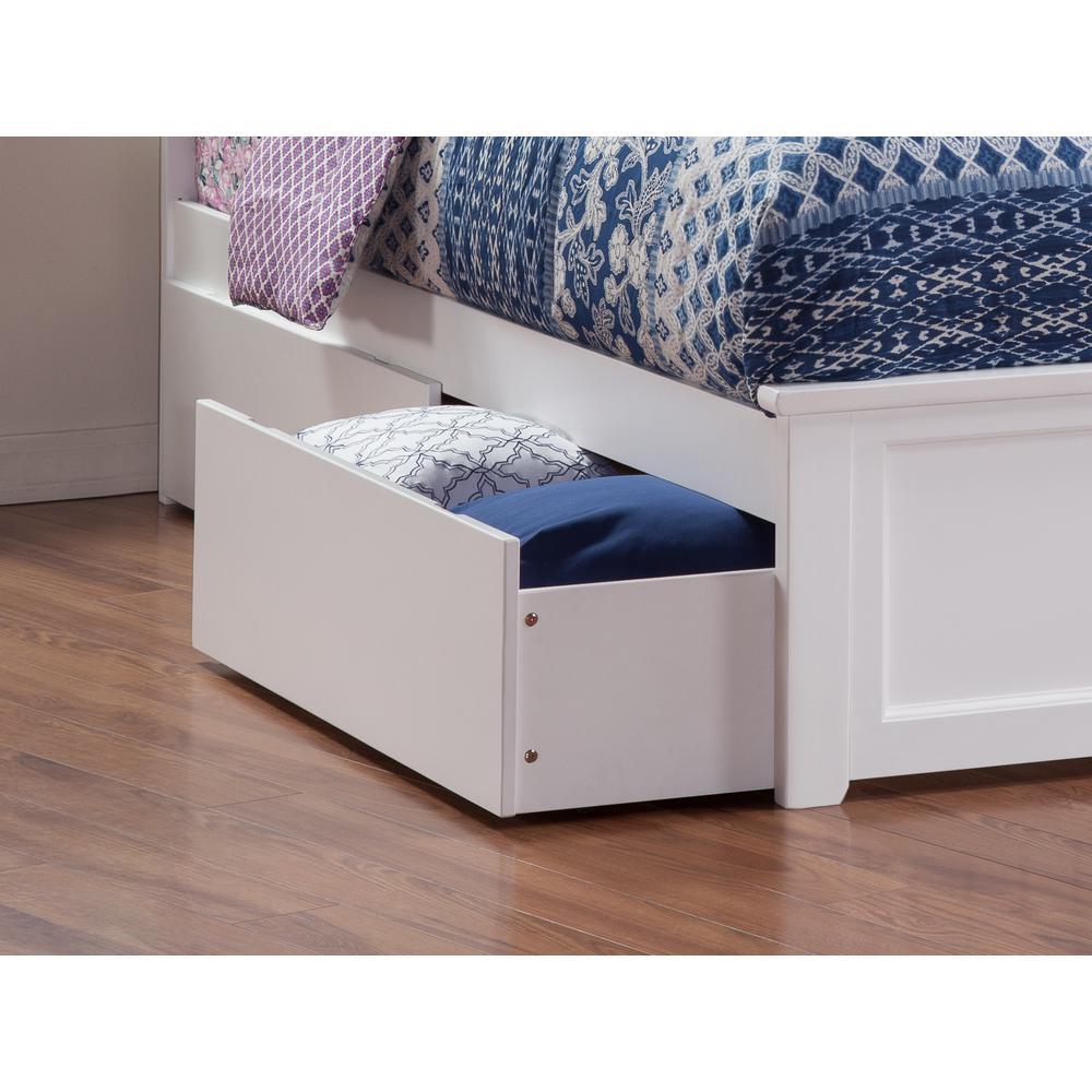Urban White Bed Drawers Queen-King - Super Arbor