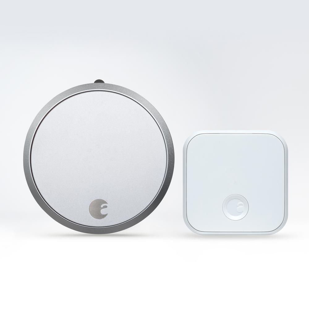Smart Lock Pro Silver with Connect Wi-Fi Bridge Deadbolts - Super Arbor