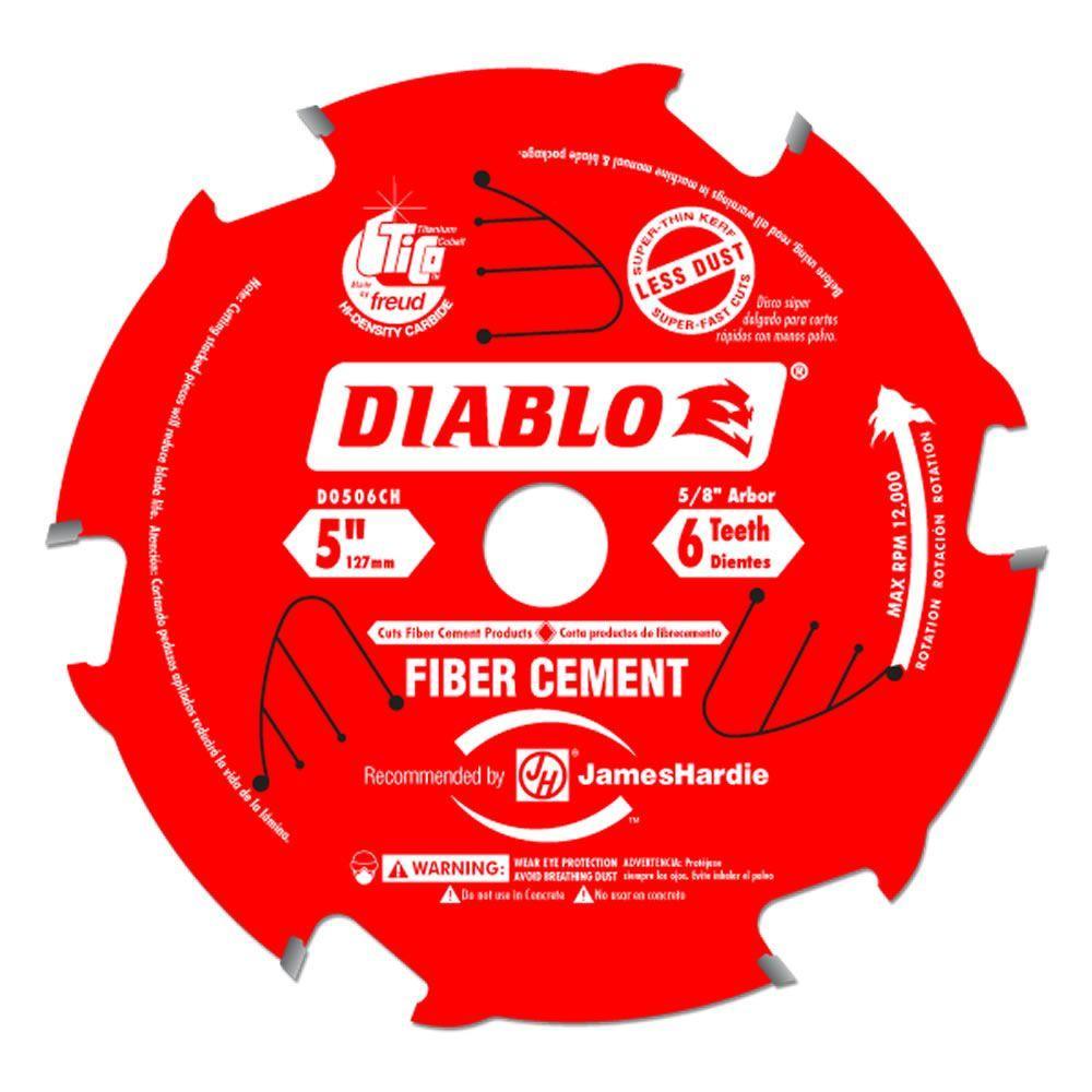 10 in. x 6-Teeth Polycrystalline Diamond (PCD) Tipped James Hardie/Fiber Cement Saw Blade - Super Arbor