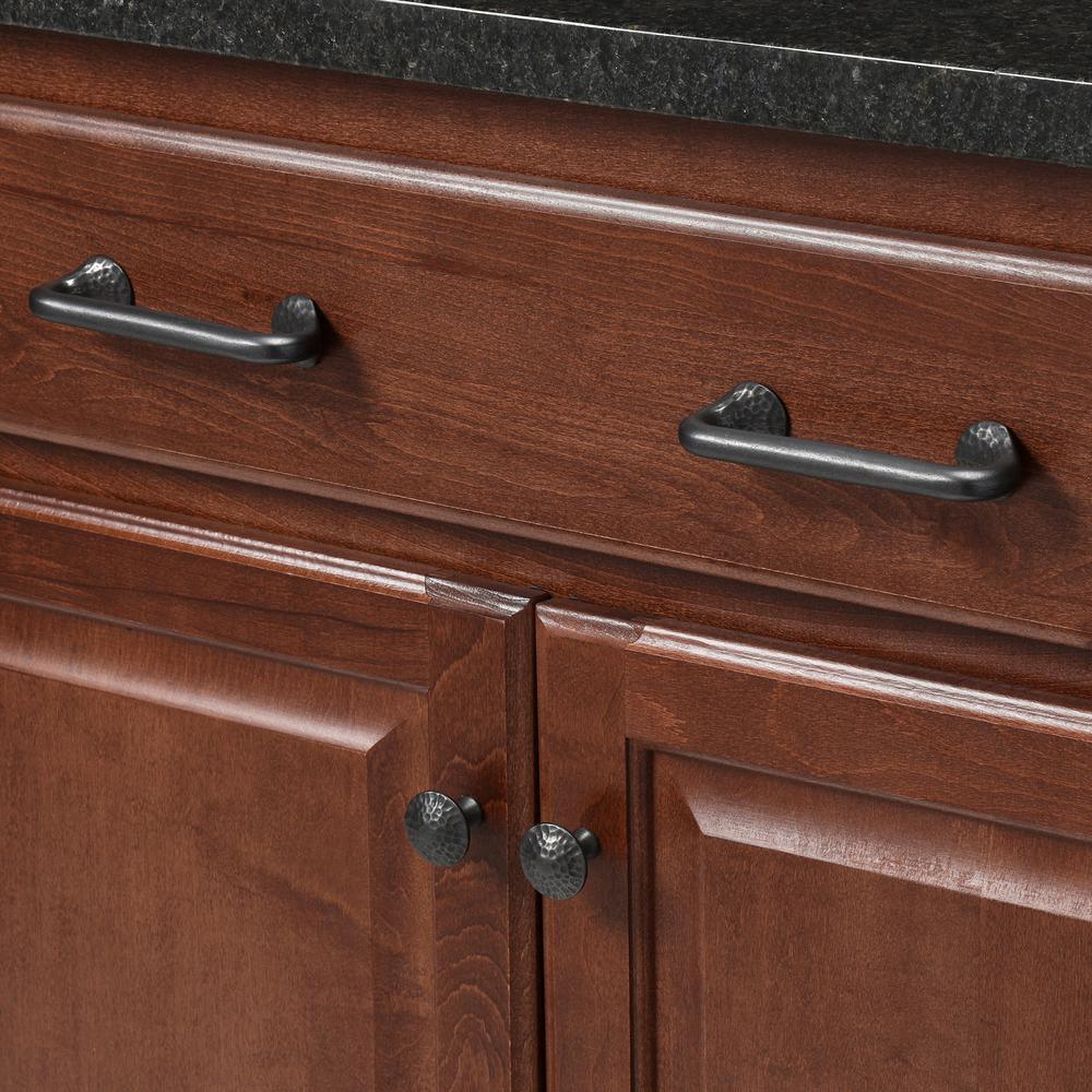 Craftsman 1-1/4 in. Black Iron Cabinet Knob - Super Arbor