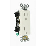 Decora Plus 15 Amp Industrial Grade Duplex Outlet, White - Super Arbor