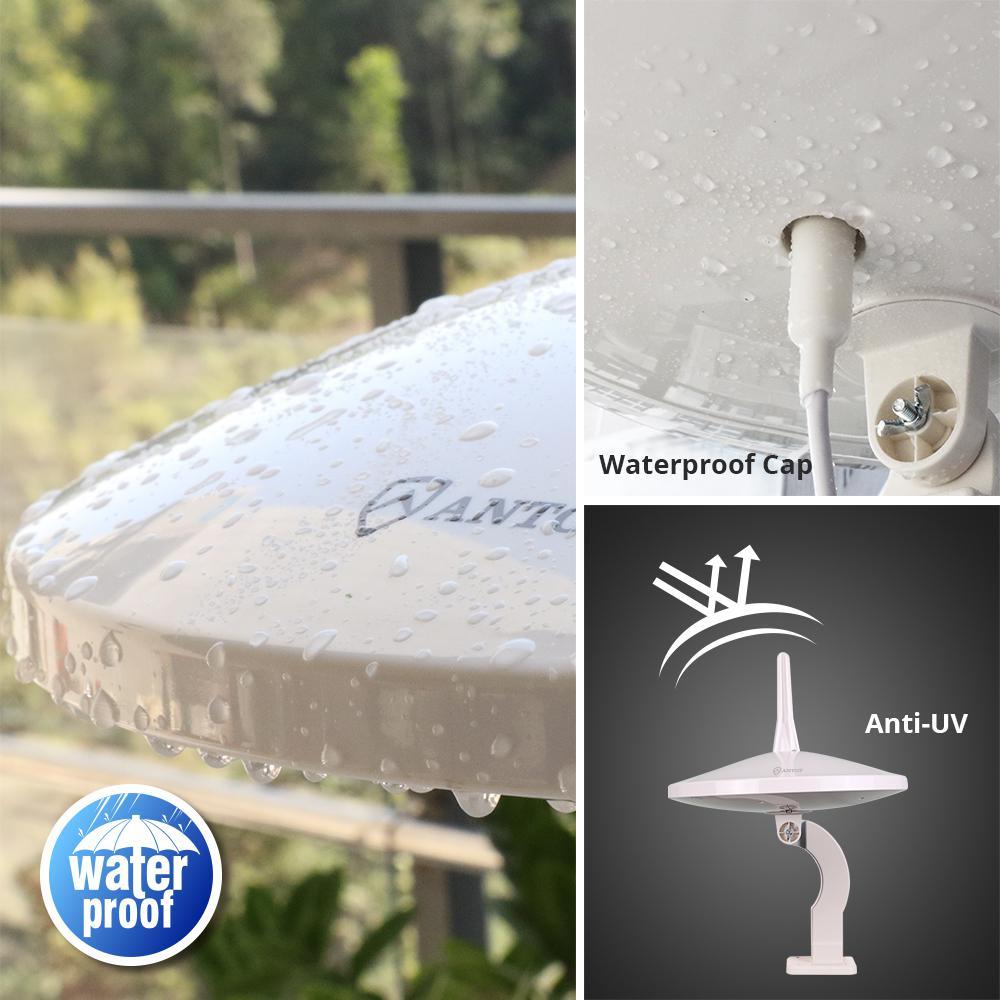 UFO 720 Dual-Omni Reception Outdoor HDTV Antenna with Smartpass Includes Pole Mount - Super Arbor