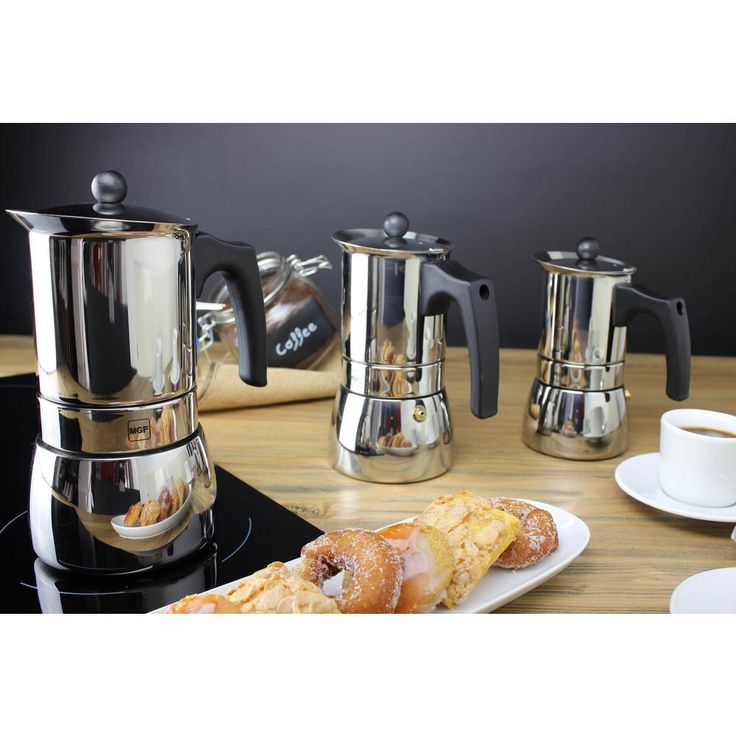 Genova 4-Cups Stainless Steel Espresso Coffee Maker