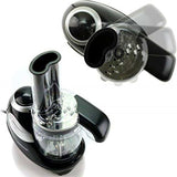 1.5-Cup Single Speed Black Mini Food Processor Chopping Blade, Mixer, Shredding/Slicing Disc