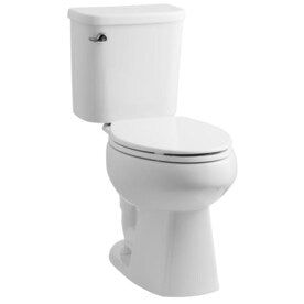 Sterling Windham White WaterSense Elongated Chair Height 2-Piece Toilet 12-in Rough-In Size