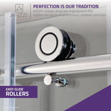 Raymore 60 in. x 62 in. Frameless Sliding Bathtub Door in Polished Chrome - Super Arbor