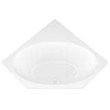 Mali 5 ft. Acrylic Center Drain Corner Drop-in Non-Whirlpool Bathtub in White - Super Arbor