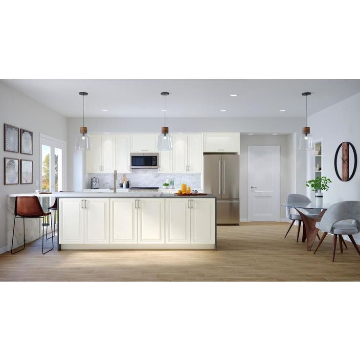 allen + roth Dawley 15-in W x 34.5-in H x 24-in D Linen Maple Door and Drawer Base Semi-Custom Cabinet