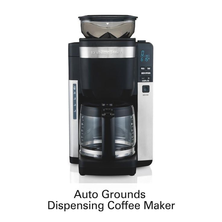 12-Cup Black Auto Grounds Dispensing Coffee Maker