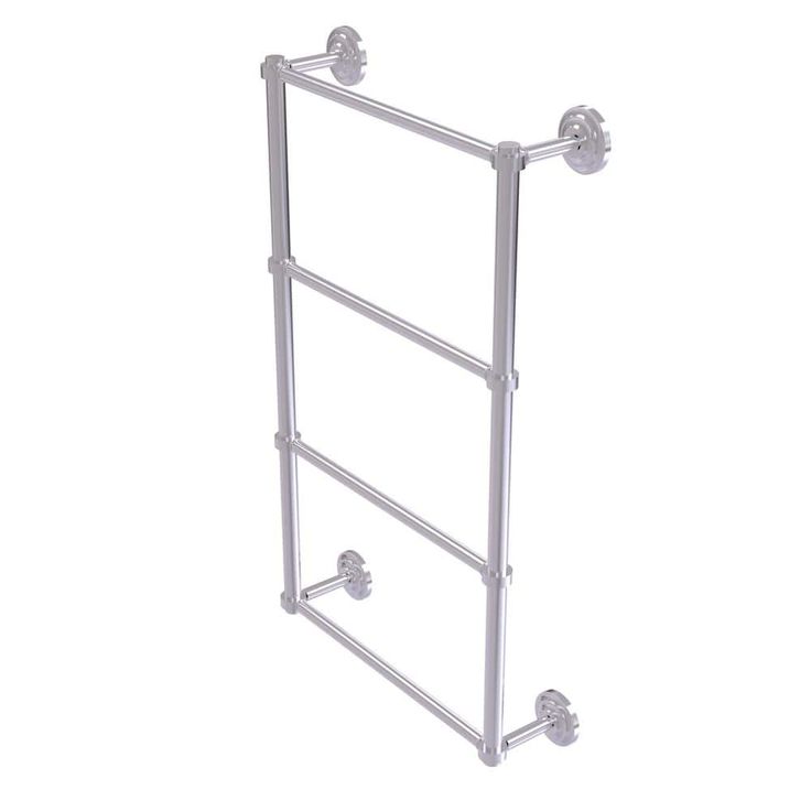 Allied Brass Que New Satin Chrome Wall Mount Towel Rack