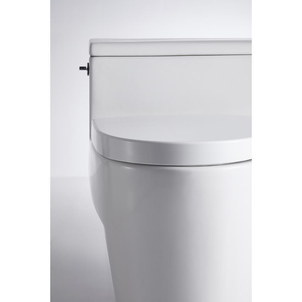 0.8 GPF /1.28 GPF Dual Flush Ceramic Bowl Square Elongated Toilet Bowl Only in White