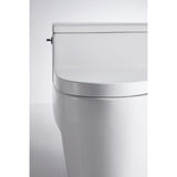 0.8 GPF /1.28 GPF Dual Flush Ceramic Bowl Square Elongated Toilet Bowl Only in White