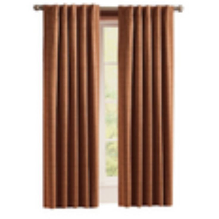 Style Selections Roberta 84-in Brick Polyester Room Darkening Thermal Lined Single Curtain Panel