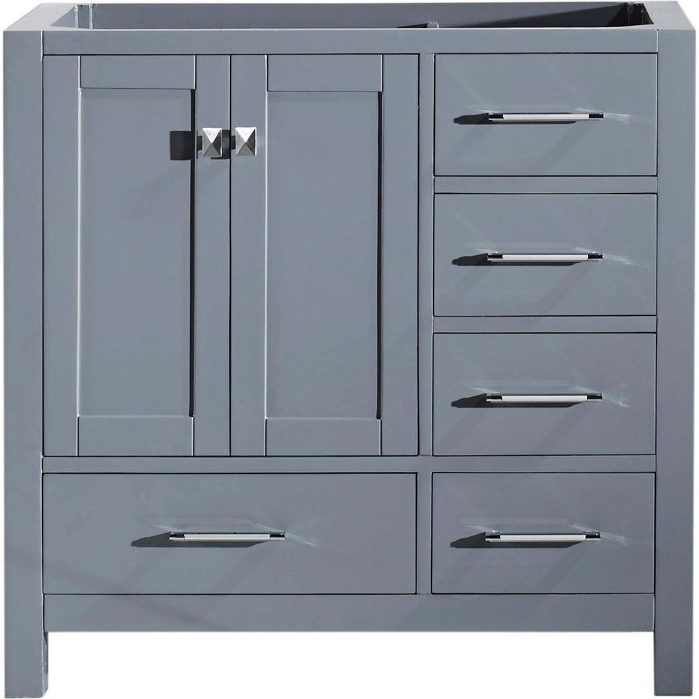 Caroline Avenue 60 in. W Bath Vanity Cabinet Only in Cashmere Gray - Super Arbor