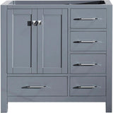 Caroline Avenue 60 in. W Bath Vanity Cabinet Only in Cashmere Gray - Super Arbor