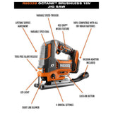 18-Volt OCTANE Cordless Brushless Jig Saw (Tool Only) - Super Arbor
