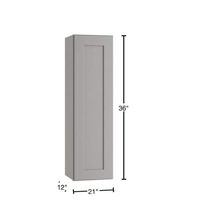 Home Decorators Collection Newport 21 in. W x 12 in. D x 36 in. H Assembled Plywood Wall Kitchen Cabinet in Pearl Gray with Soft Close