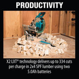 18V X2 LXT Lithium-Ion(36V) Brushless Cordless 10 in. Dual-Bevel Sliding Compound MiterSaw Laser w/BONUS 5.0Ah Batteries