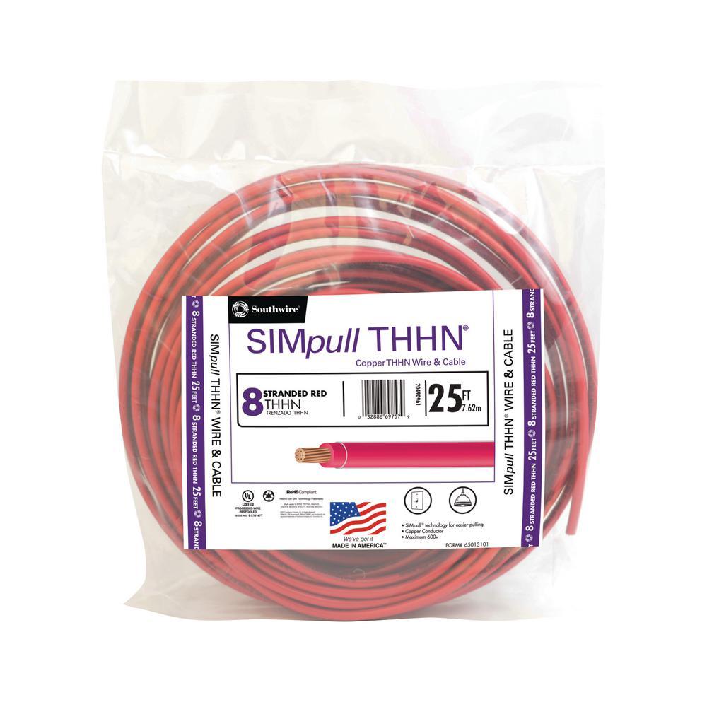 500 ft. 8 Black Stranded CU SIMpull THHN Wire - Super Arbor
