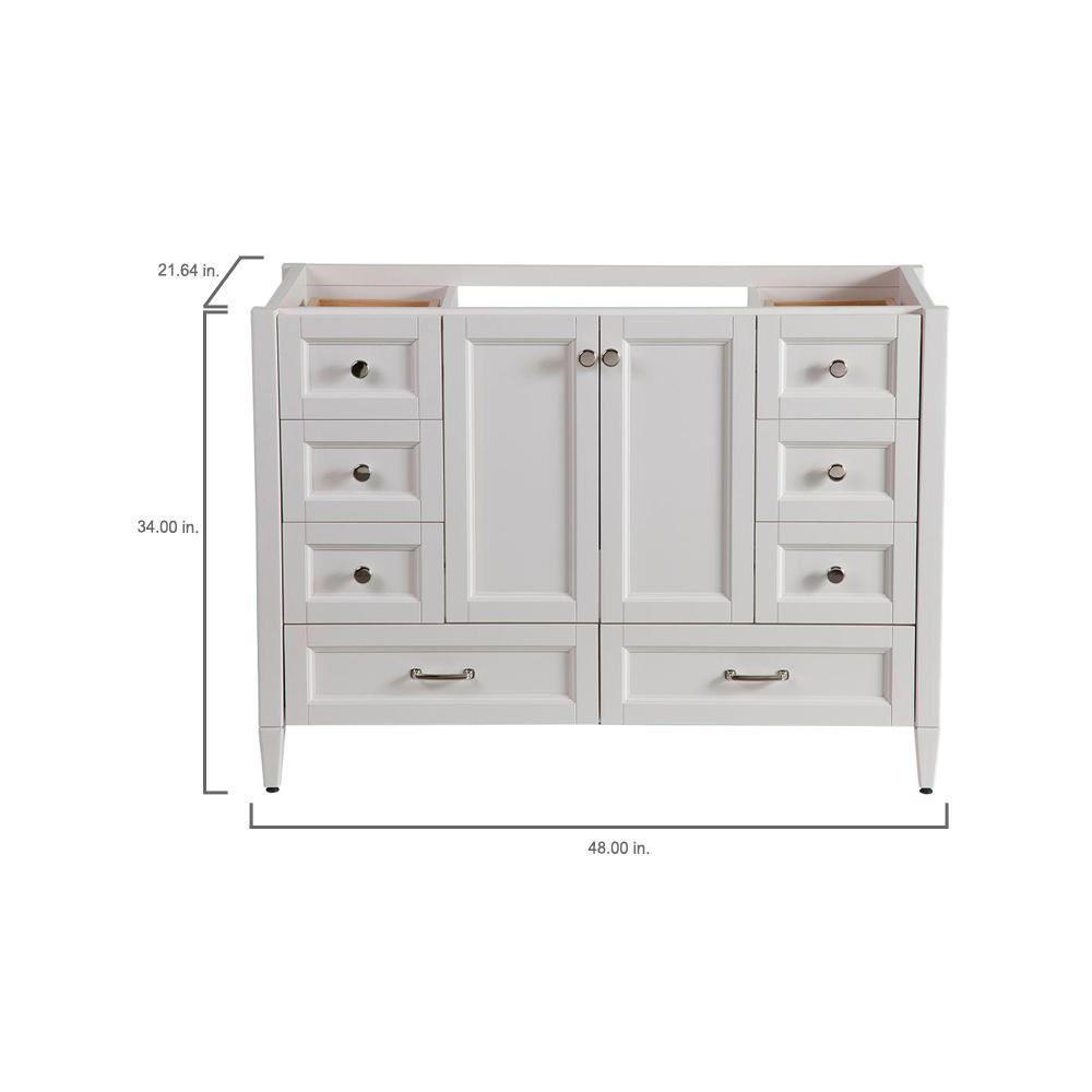Claxby 48 in. W x 34 in H x 22 in. D Bath Vanity Cabinet Only in Cream - Super Arbor