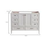 Claxby 48 in. W x 34 in H x 22 in. D Bath Vanity Cabinet Only in Cream - Super Arbor