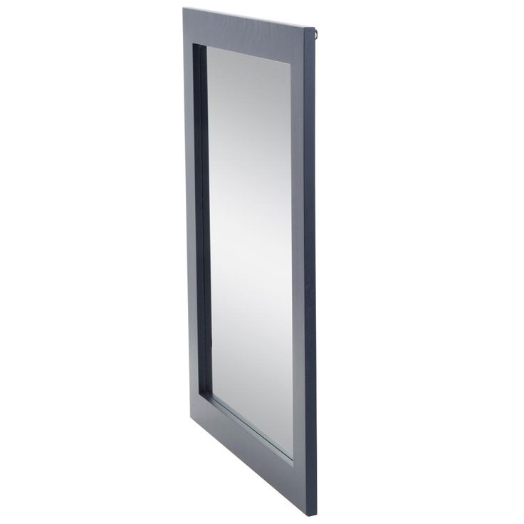 25.67 in. W x 31.38 in. H Framed Rectangular Bathroom Vanity Mirror in Blue