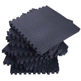 Zimtown 42 Pcs Interlocking Foam Floor Tiles, 168Sq Eva Black Puzzle Exercise Mat, Protective Flooring Pad Gym Equipment Cushion, for Exercising, Yoga, Kids, Babies, Playroom, Camping