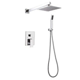 1-spray 10 in. High PressureDual Shower Head and Handheld Shower Head in Matte Black